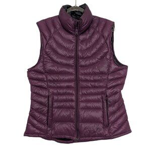 Bernardo Down Puffer Vest Womens Size Medium Purple Lightweight Quilted Packable